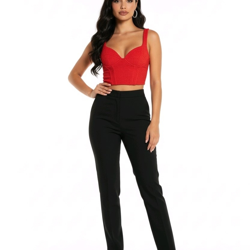Zara Red Crop Top